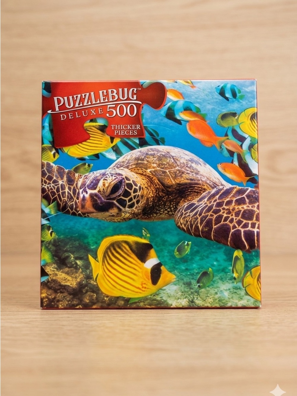 Puzzlebug Deluxe 500-Piece Sea Turtle & Tropical Fish Jigsaw Puzzle NEW